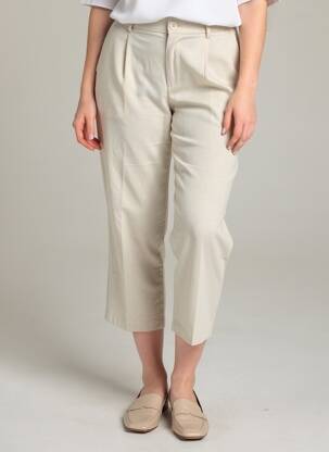 Pantalon 7/8 talie elastică mărime normală bej IMPERIAL femeie