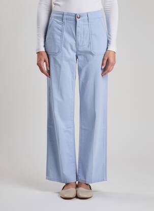 Pantalon evazat elasticitate mărime normală albastru LA PETITE ETOILE femeie