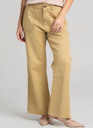 Pantalon evazat elasticitate mărime normală maro LA PETITE ETOILE femeie
