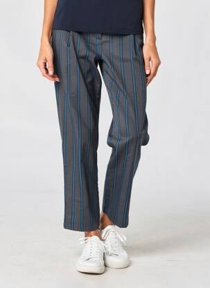 Pantalon drept elasticitate talie înaltă gri YUKA femeie