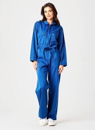 Salopetă-pantalon guler de bluză mâneci lungi albastru LA PETITE ETOILE femeie