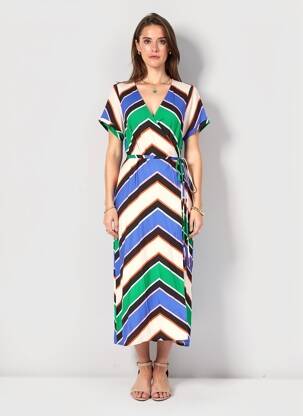 Rochie midi mâneci scurte mâneci scurte verde LA PETITE ETOILE femeie
