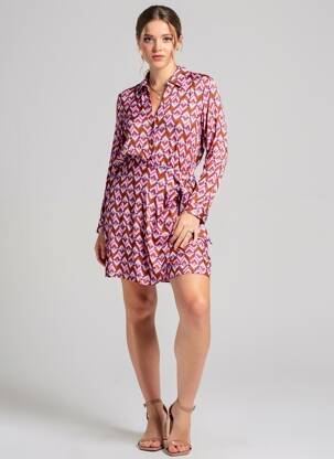 Rochie scurtă mâneci lungi mâneci lungi roz LA PETITE FRANCAISE femeie