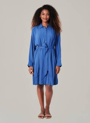Rochie scurtă mâneci lungi mâneci lungi albastru LA PETITE FRANCAISE femeie