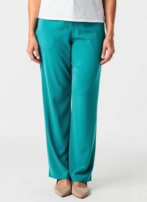 Pantalon drept țesătură crep mărime normală verde GREGORY PAT femeie