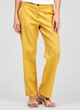Pantalon drept țesătură crep mărime normală portocalie C'EST BEAU LA VIE femeie