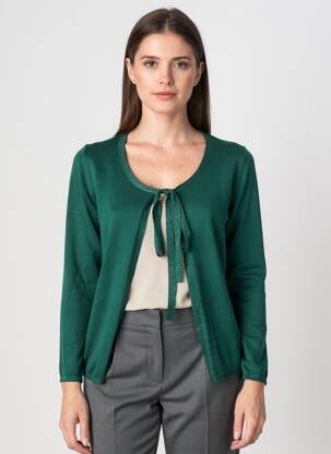 Vestă cu mâneci lungi mâneci 3/4 verde LA PETITE ETOILE femeie