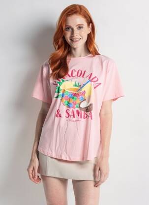 Tricou croială dreaptă mâneci scurte roz LA PETITE ETOILE femeie