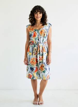 Rochie midi mâneci scurte mâneci scurte albastru BLUTSGESCHWISTER femeie