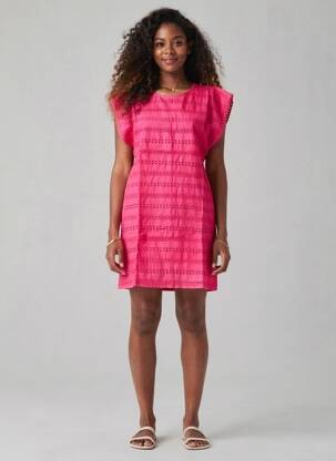 Rochie scurtă mâneci scurte mâneci scurte roz BELLAWAY femeie