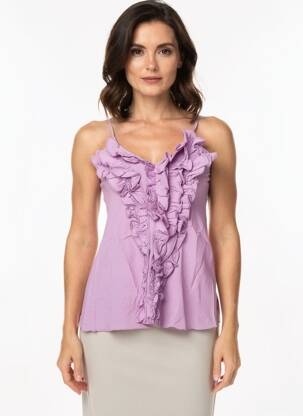 Top croială cambrată fără mâneci violet BELLAWAY femeie