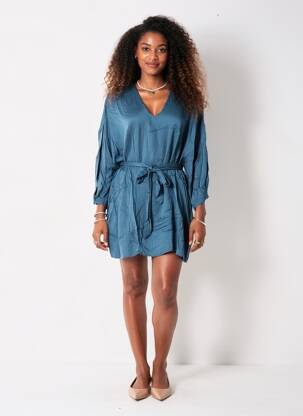Rochie scurtă croială fluidă mâneci lungi albastru CHARLIE JOE femeie