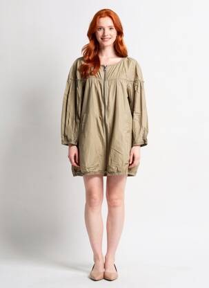 Rochie scurtă mâneci 3/4 mâneci 3/4 maro ANTONELLO SERIO femeie