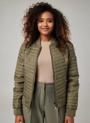 Geacă efect material satinat verde SUPERDRY femeie