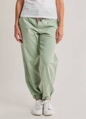 Pantalon larg buzunare mărime normală verde MARYLEY femeie