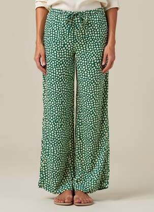Pantalon drept talie elastică mărime normală verde CHARLIE JOE femeie