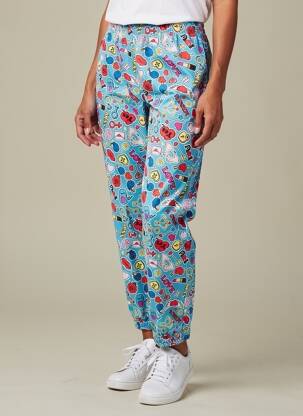 Pantalon drept țesătură crep mărime normală albastru KING KONG femeie