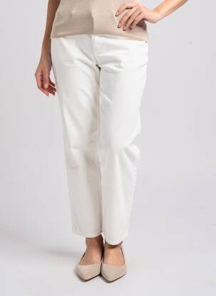 Pantalon drept elasticitate mărime normală bej ALMANEGRA femeie