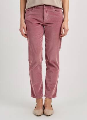 Pantalon slim talie înaltă talie înaltă roz ALMANEGRA femeie