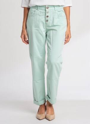 Pantalon drept talie elastică mărime normală albastru ALMANEGRA femeie