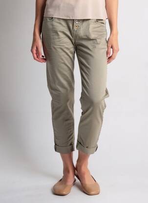 Pantalon 7/8 mărime normală mărime normală verde BELLAWAY femeie