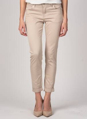 Pantalon slim elasticitate mărime normală bej ALMANEGRA femeie