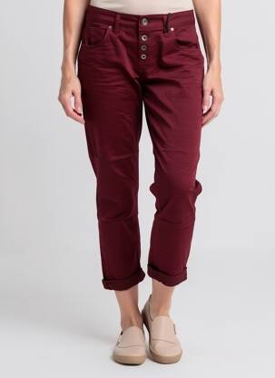 Pantalon 7/8 elasticitate mărime normală roșu ALMANEGRA femeie