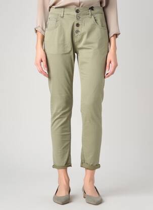 Pantalon 7/8 elasticitate mărime normală verde ALMANEGRA femeie