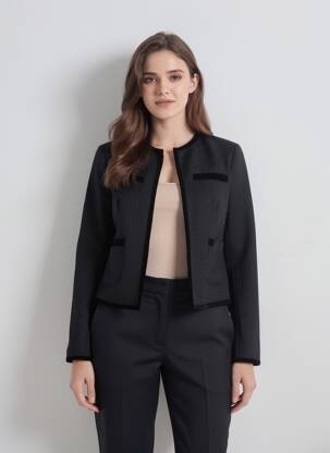 Jachete elegante buzunare negru I.CODE (By IKKS) femeie