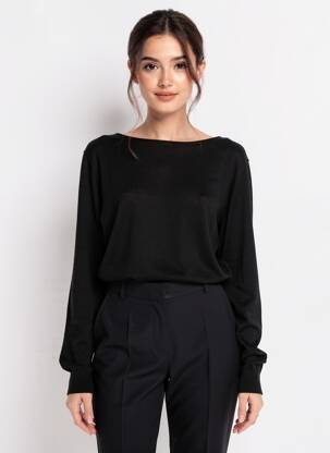 Top mâneci lungi mâneci lungi negru IKKS femeie