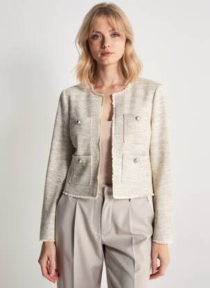 Jachete elegante buzunare bej IKKS femeie