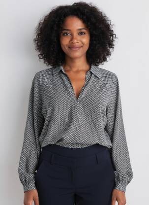 Top mâneci lungi mâneci lungi negru YAYA femeie