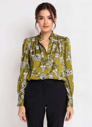 Top mâneci lungi mâneci lungi verde IKKS femeie