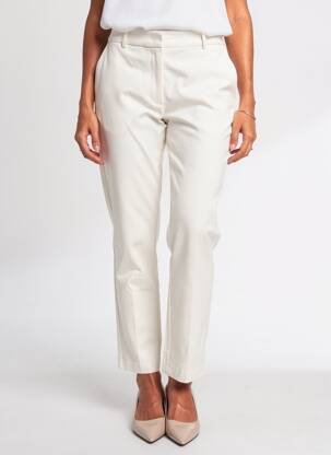 Pantalon chino țesătură poplin mărime normală bej YAYA femeie