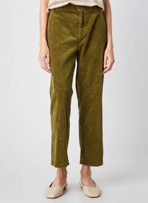 Pantalon chino închidere cu fermoar sub clapetă cu nasturi mărime normală verde HOD femeie
