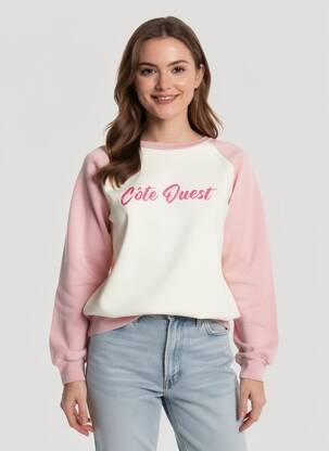 Pulover strânsă pe partea de jos mâneci lungi roz LOVE BY MD femeie
