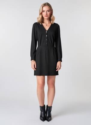 Rochie scurtă mâneci lungi mâneci lungi negru I.CODE (By IKKS) femeie
