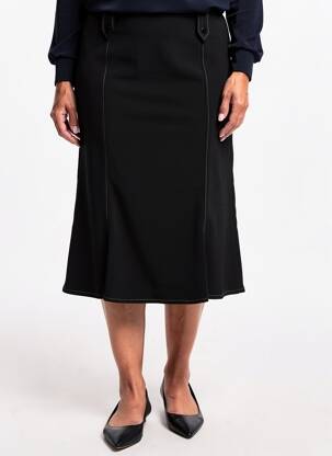 Fustă midi elasticitate negru FRANCE RIVOIRE femeie