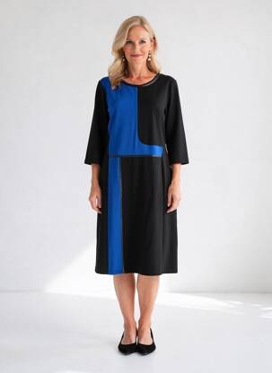 Rochie midi mâneci lungi mâneci lungi negru FRANK WALDER femeie