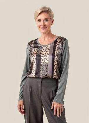 Top mâneci lungi mâneci lungi gri BASLER femeie