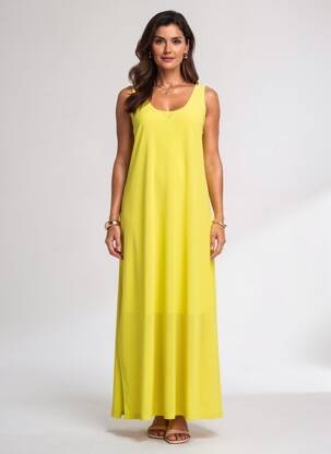 Rochie lungă fără mâneci fără mâneci verde SPORTALM femeie