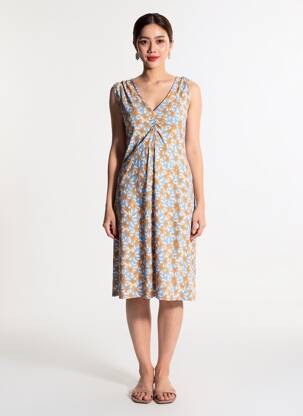 Rochie midi fără mâneci fără mâneci albastru SURKANA femeie