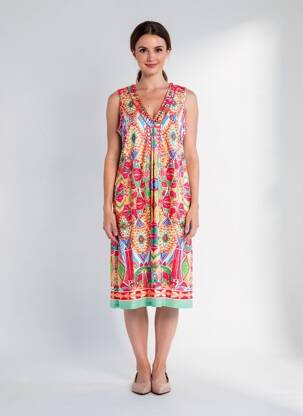 Rochie midi fără mâneci fără mâneci roșu K-DESIGN femeie