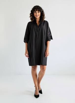 Rochie scurtă mâneci scurte mâneci scurte negru RINO & PELLE femeie