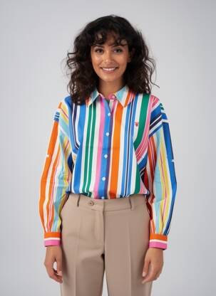Cămașă mâneci lungi mâneci lungi albastru K-DESIGN femeie