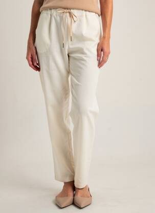 Pantalon slim talie elastică mărime normală bej TRICOT CHIC femeie