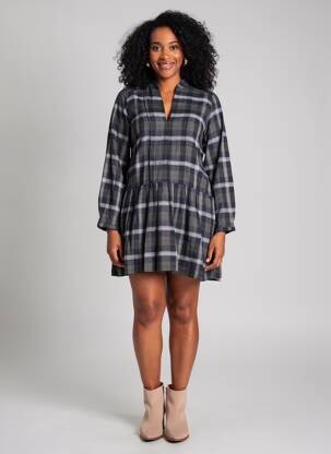 Rochie scurtă mâneci lungi mâneci lungi albastru TINSELS femeie