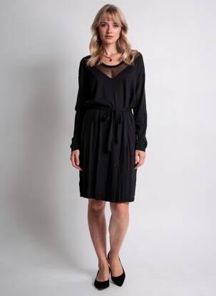 Rochie midi mâneci lungi mâneci lungi negru MARIE-SIXTINE femeie