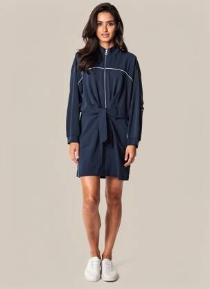 Rochie scurtă mâneci lungi mâneci lungi albastru I.CODE (By IKKS) femeie