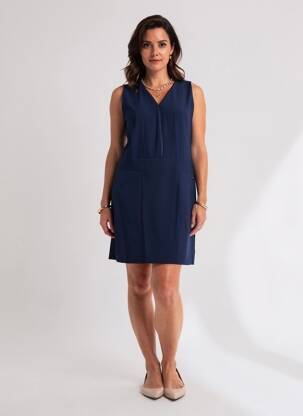 Rochie scurtă fără mâneci fără mâneci albastru PAKO LITTO femeie